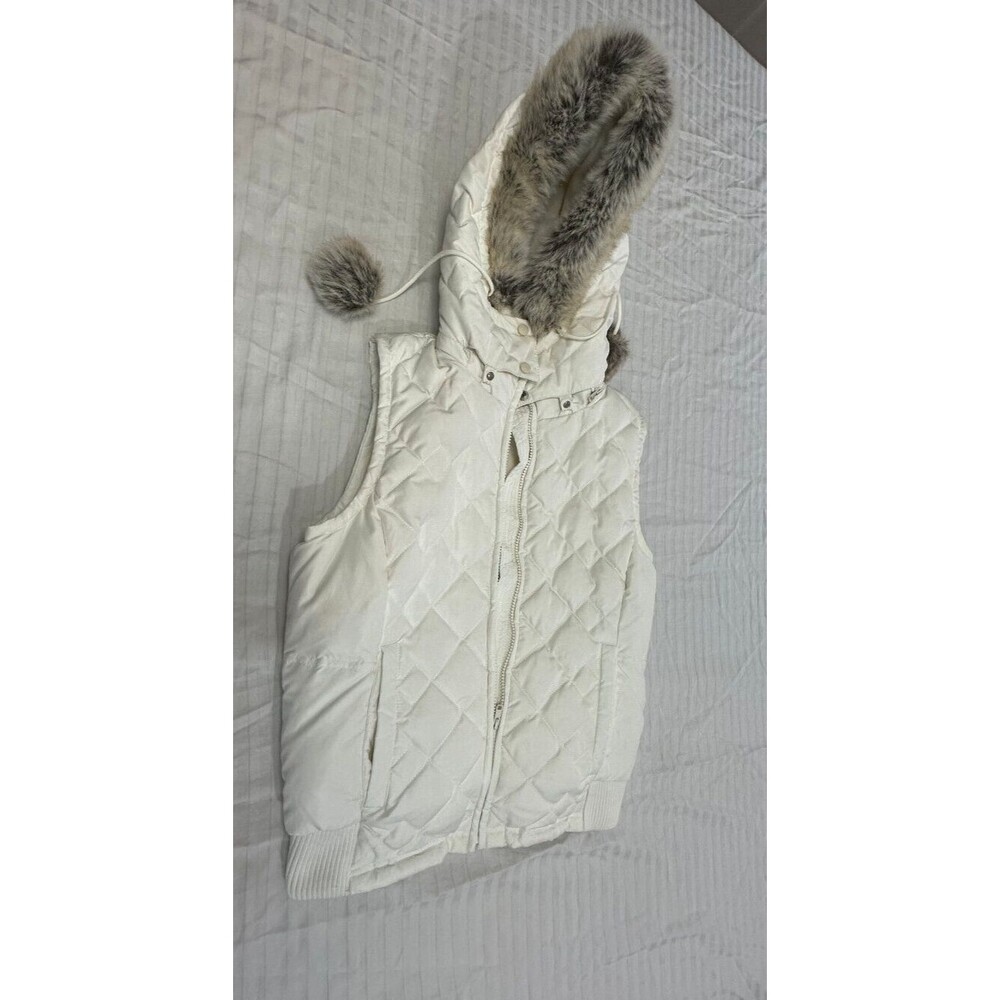 ANN TAYLOR LOFT WOMENS HOODED VEST SIZE S